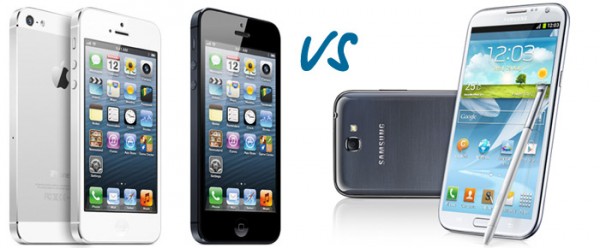 Сравнение Apple iPhone 5 vs Samsung Galaxy Note 2