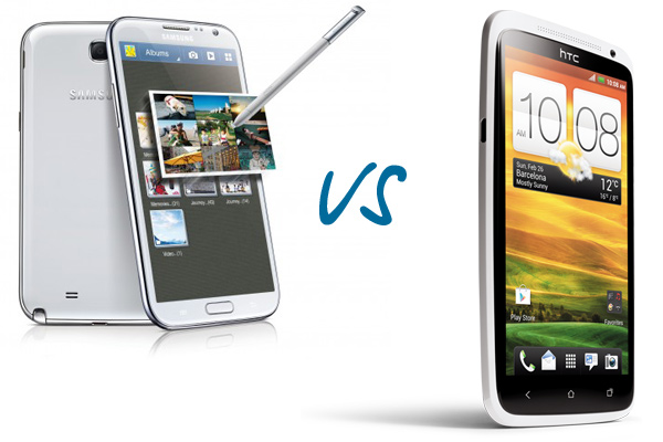 Сравнение Samsung Galaxy Note 2 vs HTC One X