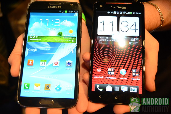 Сравнение HTC Droid DNA vs Samsung Galaxy Note 2