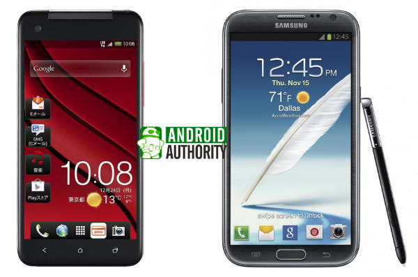 Сравнение Samsung Galaxy Note 2 vs HTC J Butterfly
